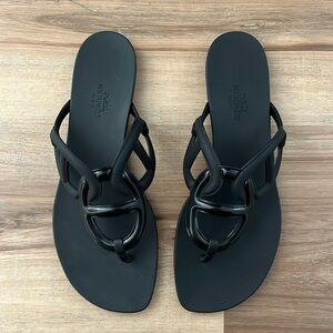 Brand new Hermes rubber slides.